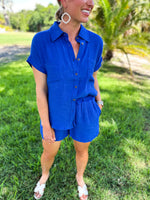 Cammie Shorts-Royal blue